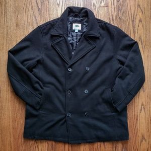 EUC Old Navy Black Wool-Blend Peacoat